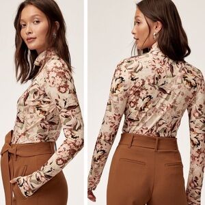 WILDFRED Chèval Floral Mock Neck Top
